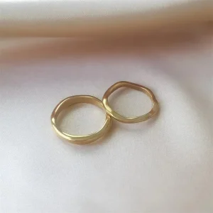 Minimalist and Fashionable Ring Smooth Hand Decoration Multi Level Ring Layered Wearing Textured Ring for Women