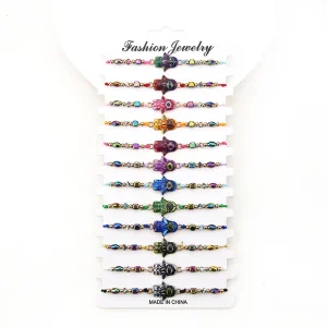 Minority Simple Electroplated Black Gall Stone Evil Eye Bracelet Fashion Jewelry for Men and Women