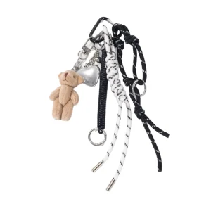 Miu Series Bag Pendant Key Bear Doll Pendant Decoration Schoolbag Car Hanging Rope High-end Keychain Heart Accessory