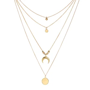 Mix Items Offer Fashion Jewelry Necklaces Gold Plated Layered Chain Necklace Costume Jewellery Jewelry for Women NSNK 500001
