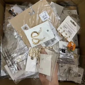 Mixed Costume Jewelry Sold by Weight 80-120Pcs/Kg Assorted Earrings Necklaces Rings Bracelets Factory Bulk Supply