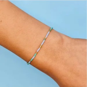 Mixed Seed Beads and Turquoise Gemstone Bohemian Bracelet & Anklet Set New Summer Jewelry Gift for Party Occasions