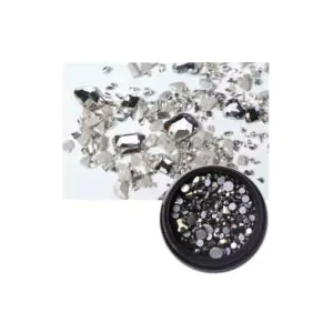 Mixed Sizes New York Storm Crushed Stone Irregular Mixing 3D Crystal Nail Art Decoration Accessories Manicure Set