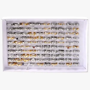 Mixed Style Stainless Steel Zircon Rings for Women Fashion Rings Fashion Jewelry Rings Men’s Fashion Rings Ready Stock
