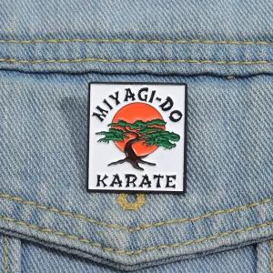 Miyagi Do Karate Enamel Pins Custom Martial Arts Fan Brooch Lapel Badge Cartoon Jewelry Gift for Kids Friends Designer Custom
