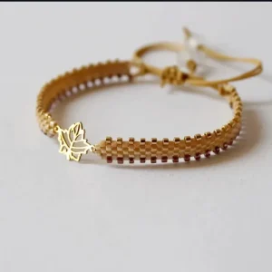 Miyuki Beads Hand-Woven Ethnic Style Chinese Style Trendy Unisex Beaded Bracelet