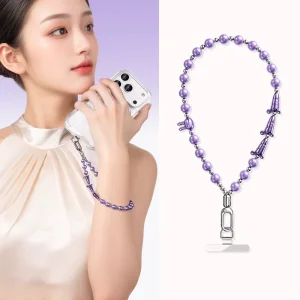 Mobile Phone Chain Lanyard Pearl Chain Wrist Style Women’s Chain Rope Washer Anti-lost Anti-theft Short