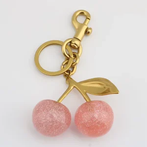 Moda Design Bag Pingente Cristal Cherry Bag Pingente Charm Keychain Lipstick Women Hand Bag Accessories Keychain