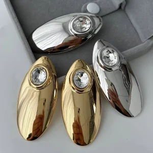 Modern Minimalist Metal Earrings Architectural Metal Earrings Bold Timeless Design