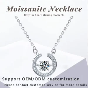 Moissanite Jewelry Fashion Pendants & Charms Necklace Custom Jewelry 925 Sterling Silver with GRA Certificate