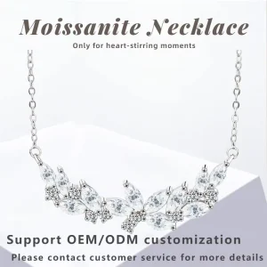 Moissanite Jewelry Fashion Pendants & Charms Necklace Custom Jewelry 925 Sterling Silver with GRA Certificate