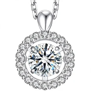 Moissanite Necklace Women D Color VVS1 Cable Chain 925 Silver Jewelry for Anniversary Gift OEM ODM