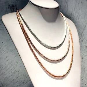 Moon Ice Chain Shiny Iced Out Silver 925 18K Gold Plated S925 Fashion Necklaces Chains for Mens Bracelet Jewelry
