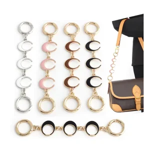 Moon Shape Bag Extender Chain Adjustable Purse Strap Extension with Charm for Handbags Crossbody Bags