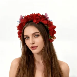 Mori Girl Style women Accessories Flower Wreath Headpiece Beach Vacation Hair Accessory Studio Photography Bride