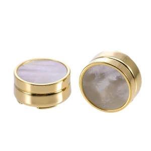 Mother Pearl Shell Button Cover Cufflinks Custom Men Suit Shirt Fashion Accessory Wedding Tuxedo Trendy Jewelry Gift