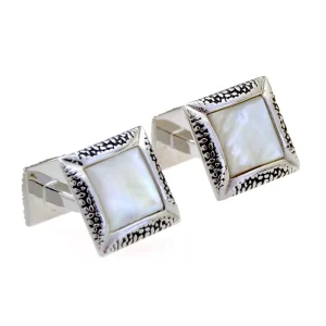 Mother Pearl Shell Classic Cufflinks Custom Men Formal Suit Shirt Fashion Accessory Wedding Tuxedo Trendy Jewelry Gift