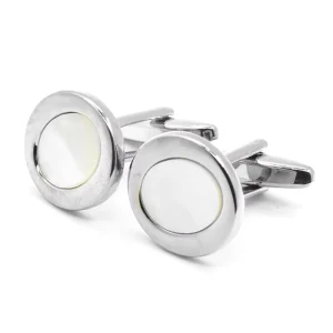 Mother Pearl Shell Stone Elegant Cufflinks Custom Men’s Suit Shirt Fashion Accessory Wedding Tuxedo Trendy Jewelry