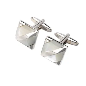 Mother Pearl Shell Stone Premium Cufflinks Custom Mens Suit Shirt Fashion Accessory Wedding Tuxedo Trendy Jewelry Gift