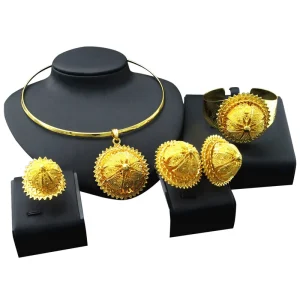 Mother’s Day Gift 18K Gold Plated MOM Jewelry Set Italian Costume Simple Bridal Jewelry HA16031403