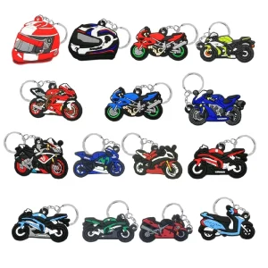 Motorbikes Cartoon Animals Custom Rubber 2D Soft PVC Design Keychain Customized Anime Key Chain Via DHL/Fedex