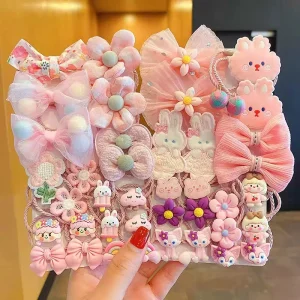 Ms 412 Children Head Rope Hair Tie Set Baby Cute Little Girls Princess Hair Ring Baby Elastic Rubber Band Hair Accessories