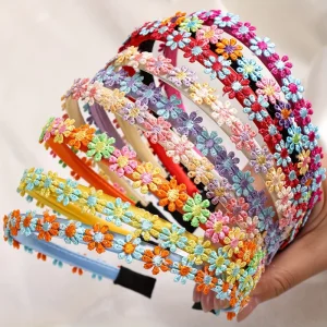 Ms 840 Princess Headwear Child Wedding Party Daisy Flower Headband Hair Accessories for Women and Kids Baby Girl