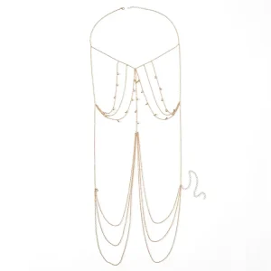Multi Layer Body Chain Jewelry for Women Fashion Accessories and Party Wear