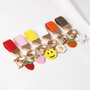 Multicolor Fashion Bag Pendant Men Women Car Key Chain Keyring Designer Leather Keychain Cute Car Keychains for Gifts
