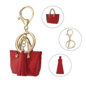 Multifunctional Fashion Cute Leather Keychain Mini Women Purse Bag Charm Key Chain Custom
