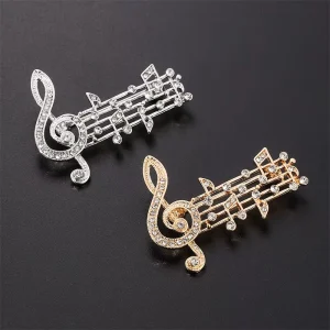Music Note Enamel Pins for Fashion Jewelry Coat Clips