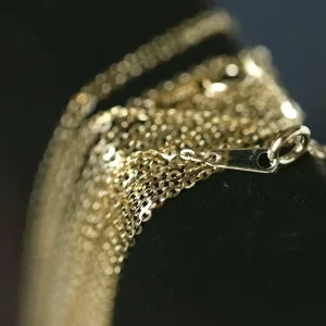 N022 S925 Sterling Silver Gold Plated Rope Chain Necklace Trendy Christian Design Unisex Women’s Everyday Wear