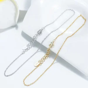 NEW 14K Gold Plated Twisted Anklet 925 Sterling Silver Double Buckle Cross Link Chain Anklets Summer Beach Sandal Gift