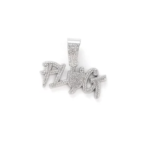 NL2115 Hip Hop Full of Diamond Alphabet Pendant Personality Trend Cool PLUG