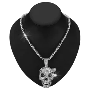 NL2258 Hip Hop Jewelry Diamond Gold Plated Iced Out Pendant Men Chain Skull Necklace Pendants
