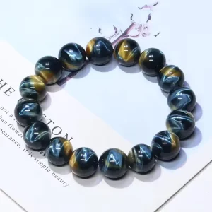 Natural 8mm10mm12mm Stone Beads Bracelet Crystal Custom Jewelry for Men and Women