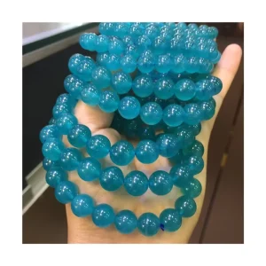 Natural Amazonite Stone Beaded Bracelet 8/10/12mm Round Ball Fashion Crystal Bracelet Women Jewelry Gift
