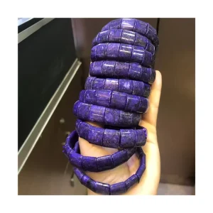 Natural Charoite Round Bead Bracelet Fashion Crystal Jewelry Birthday Gift for Women