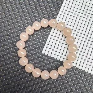 Natural Cherry Blossom Agate Bead Bracelet Floral Chalcedony Women Single-Loop Hand Jewelry Gift