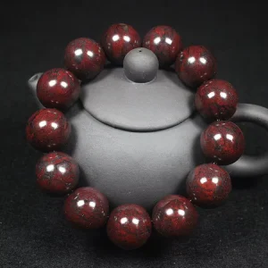 Natural Chicken Blood Stone Bracelet Jasper Red Jade Beaded Bracelets With Certificate