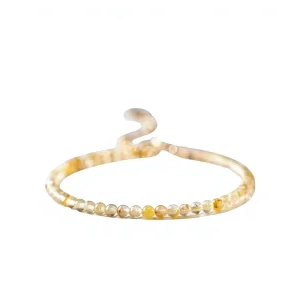 Natural Citrine & Crystal Rhinestone Women’s Bracelet Original Design DIY Instagram Style Niche Accessory