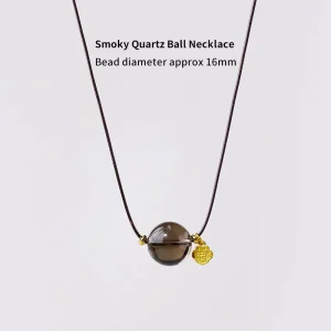 Natural Crystal Bead Agate Ball Pendant Necklace For Women Elegant White Purple Pink Choker Jewelry