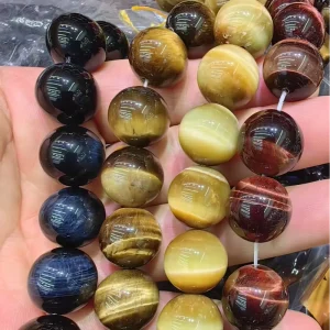 Natural Crystal Beaded Ball Shape Bracelets Charming Healing Unisex Jewelry Gift