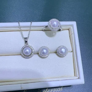Natural Edison Freshwater Pearl Brass Round Shape Necklace Office Career Fashion Jewelry Multi Color Options Pendant
