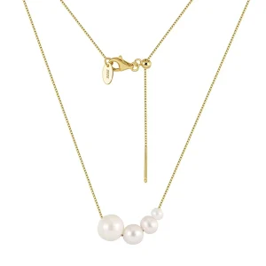 Natural Freshwater Pearl AAA Grade Baroque Shape White Pearl Necklace S925 Sterling Silver Light Luxury Style Factory