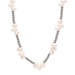 Natural Freshwater Pearl Necklace Fashion Jewelry Waterproof Stainless Steel Bead Jewelry for Women New Style Design Gift