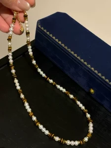 Natural Freshwater Pearl Necklace High Luster Designer Style Fashion Jewelry Gift