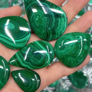 Natural Gemstone Malachite Crystal Pendants Spiritual Teardrop Stripe Healing Polished Craft for Holiday Home