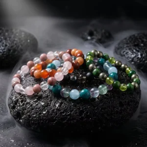 Natural Healing Crystal Beaded Bracelet Gemstone Energy Stone Yoga Meditation Protection Jewelry for Women and Men