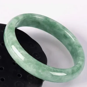 Natural Jade Bangle Jewelry Light Green for Women Gifts